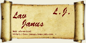 Lav Janus vizit kartica
